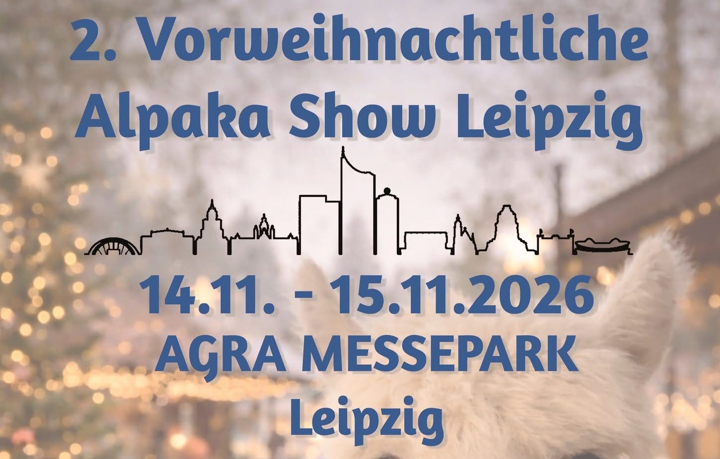 Plakat Alpaka Show Leipzig