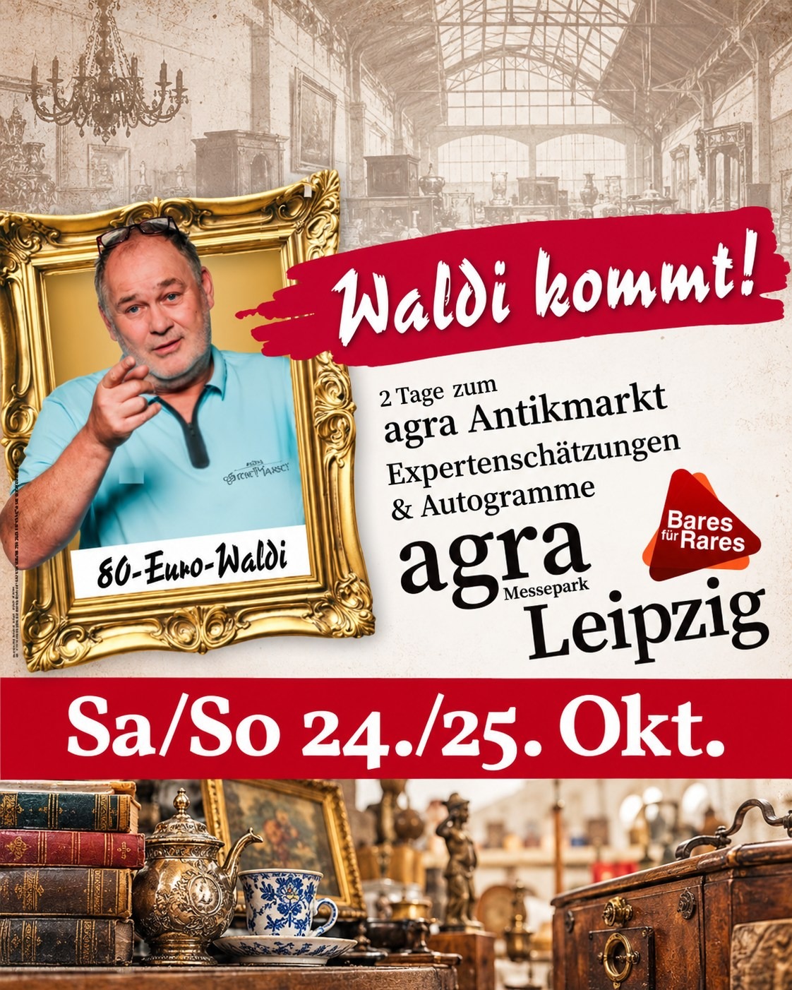 Bares für Rares Star Waldi kommt in den agra Messepark